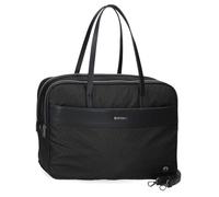 El Potro Luna Maletín para Portátil Doble Compartimento Adaptable Portátil 15,6 Pulgadas Negro 40x32x8 cms Poliéster con Detalles en Piel Sintética by Joumma Bags