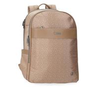 El Potro Luna Mochila para Portátil Adaptable a Carro Portátil 15,6 Pulgadas Beige 29x40x11 cms Poliéster con Detalles en Piel Sintética 12,76L by Joumma Bags