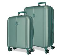 El Potro Vera Juego de Maletas Verde 55/70 cms Rígida ABS Cierre TSA 118L 6,98 kgs 4 Ruedas Dobles Equipaje Mano