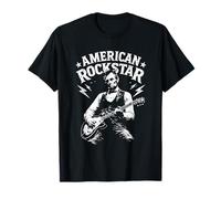 El Presidente Abraham Lincoln Tocando la Guitarra American Rock Star Camiseta