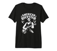 El Presidente Abraham Lincoln Tocando la Guitarra American Rock Star Camiseta Premium