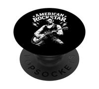 El Presidente Abraham Lincoln Tocando la Guitarra American Rock Star PopSockets PopGrip Adhesivo