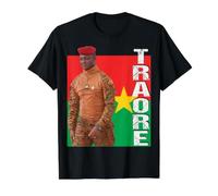 El Presidente de Burkina Faso, Capitán Ibrahim Traoré Camiseta gráfica económica, Hombre, Negro, M
