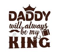 El primer amor, el primer héroe, siempre mi papá, el Día del Padre, el arte tipográfico se puede utilizar Pegatinas de grabado 67.2x70.9cm Embellecimiento de paredes Café