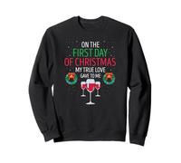 El primer día mi amor me dio vino tinto Sudadera