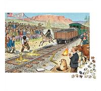 El Primer ferrocarril transcontinental Puzzle De Madera Impermeable Puzzles De 1000 Piezas Regalos para Adultos Imposible Rompecabezas Decoración del Hogar
