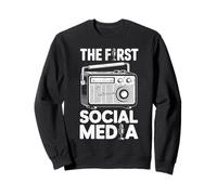 El Primer micrófono de Radio Vintage para Redes sociales Sudadera