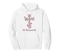 Él Primero Nos Amó Escritura Cristiana Fe Amor Cruz Sudadera con Capucha