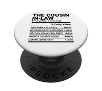 El primo en ley hecho nutricional primos divertidos hombres mujeres PopSockets PopGrip Adhesivo