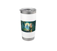 El príncipe rana princesa bien rana bola dorada bosque mágico Vaso térmico de acero inoxidable de doble pared