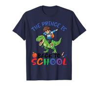El príncipe vuelve a la Escuela Dabbing Riding Dinosaur For Boy Camiseta