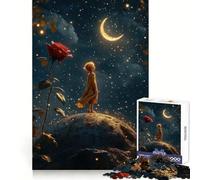 El Principito bajo Las Estrellas, Rompecabezas de 1000 Piezas para Adultos, Regalos para Fortalecer la Memoria, Momentos de Serenidad, Calidad, Borde, Deseo de Papá Noel 50x75cm