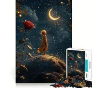 El Principito bajo Las Estrellas, Rompecabezas de 1000 Piezas para Adultos, Regalos para Fortalecer la Memoria, Momentos de Serenidad, Calidad, Borde, Deseo de Papá Noel 50x75cm