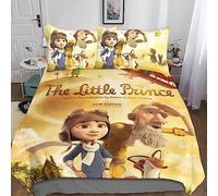 El Principito Juego De Ropa De Cama, Funda Nórdica 3D con Fundas De Almohada, para Funda De Edredón De Microfibra Suave con Cierre De Cremallera Juego De Double(200x200cm)