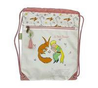 El Principito- Mochila Saco, Mochila con Cuerdas, Bolsa extraescolares, Little Prince, Color Beige, Producto Oficial (CyP Brands)
