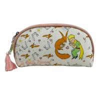 El Principito-Neceser Media Luna, Bolsa de Aseo, Accesorio Bolso, Complemento Viaje, Color Beige, Producto Oficial, Semillas de Rosa (CyP Brands)