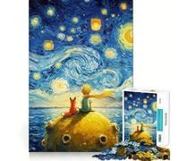 El Principito y el Zorro, Rompecabezas de 1000 Piezas para Adolescentes, Puzzle Wise Think Toy, diversión Sencilla, Corte preciso, Santa Wish Pick 38x26cm