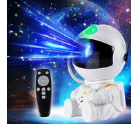 El proyector astronauta, el proyector estrella astronauta con nebula y estrellas, el temporizador, control remoto y ángulos ajustables