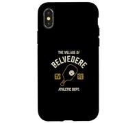 El pueblo de Belvedere Pickleball Diseño envejecido Carcasa para iPhone X/XS