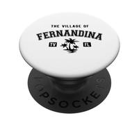 El Pueblo de Fernandina Estilo Clásico Palmeras Diseño PopSockets PopGrip Adhesivo