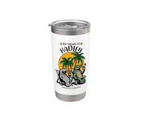 El pueblo de Hadley TV Manatí diseño de cocodrilo Vaso térmico de acero inoxidable de doble pared