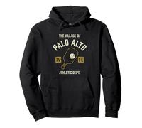El pueblo de Palo Alto Pickleball Diseño envejecido Sudadera con Capucha