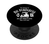 El pueblo de Río Ponderosa TV FL Diseño de carrito de golf PopSockets PopGrip Adhesivo