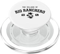 El Pueblo de Río Ranchero Estilo Clásico Palmeras Diseño PopSockets PopGrip para MagSafe