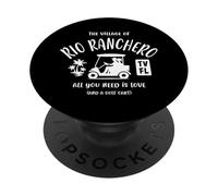 El pueblo de Río Ranchero TV FL Diseño de carrito de golf PopSockets PopGrip Adhesivo