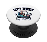 El Pueblo de Santo Domingo Diseño de Carrito de Golf PopSockets PopGrip Adhesivo