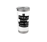 El Pueblo Unido Jamas Sera Vencido Protest Slogan Vaso térmico de acero inoxidable de doble pared