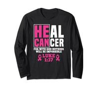 Él puede sanar el cáncer porque con Dios nada será imposible Manga Larga
