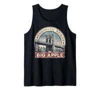 El puente de Brooklyn de la Gran Manzana es Retro Vintage de Nueva York Camiseta sin Mangas