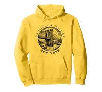 El puente de Brooklyn de la Gran Manzana es Retro Vintage de Nueva York Sudadera con Capucha