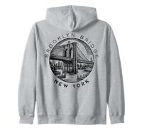 El puente de Brooklyn de la Gran Manzana es Retro Vintage de Nueva York Sudadera con Capucha