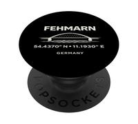 El Puente Fehmarn Alemania Coordina el diseño del mar Báltico PopSockets PopGrip Adhesivo