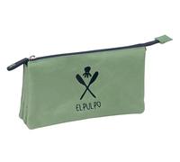 EL PULPO VERDE - Portatodo Triple, Estuche Infantil, Estuche Niño, Ideal para Niños en Edad Escolar, Cómodo y Versátil, Calidad y Resistencia, 22x3x12 cm