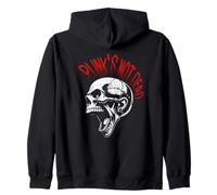 El punk no está muerto: la calavera mohawk punk rock Sudadera con Capucha