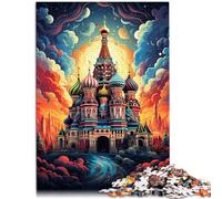 El puzle de 1000 piezas "Catedral de San Basilio" para adultos es un rompecabezas imposible con 50 x 70 cm para toda la familia a partir de 14 años.