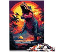 El puzle de 1000 piezas para adultos es un enorme desafío educativo de dinosaurios y es adecuado para toda la familia de 26 x 38 cm