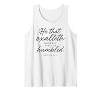 El Que se enaltece será humillado Mateo 23:12 Orar Camiseta sin Mangas