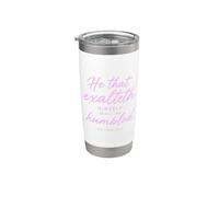 El que se enaltece será humillado Mateo 23:12 Orar Vaso térmico de acero inoxidable de doble pared