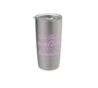 El que se enaltece será humillado Mateo 23:12 Orar Vaso térmico de acero inoxidable de doble pared