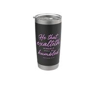 El que se enaltece será humillado Mateo 23:12 Orar Vaso térmico de acero inoxidable de doble pared