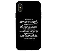 Él Que Soweth abundantemente 2 Corintios 9:6 Versículo de la Biblia Carcasa para iPhone X/XS