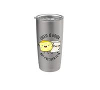 El queso es gouda, pero he visto un juego de palabras con comida feta Vaso térmico de acero inoxidable de doble pared