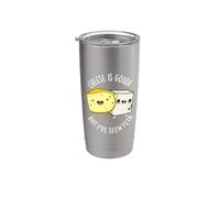 El queso es gouda, pero he visto un juego de palabras con comida feta Vaso térmico de acero inoxidable de doble pared