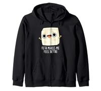 El Queso feta me Hace Sentir Betta Funny Cheese Pun Sudadera con Capucha