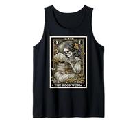 El ratón de Biblioteca Lector de Libros Lectura Tarot Tarjeta Luna Bruja Camiseta sin Mangas