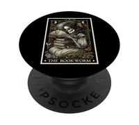 El ratón de Biblioteca Lector de Libros Lectura Tarot Tarjeta Luna Bruja PopSockets PopGrip Adhesivo